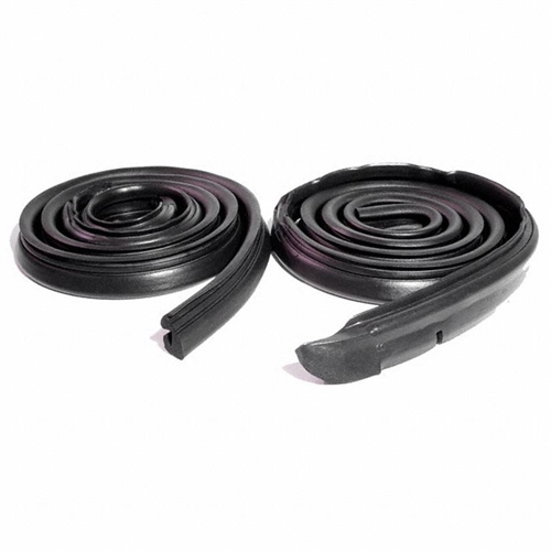 Molded Roof Rail Seals for Notchback and Fastback 2-Door Hardtop. Pair. R&L. ROOF RAIL SEAL 67-69 PL